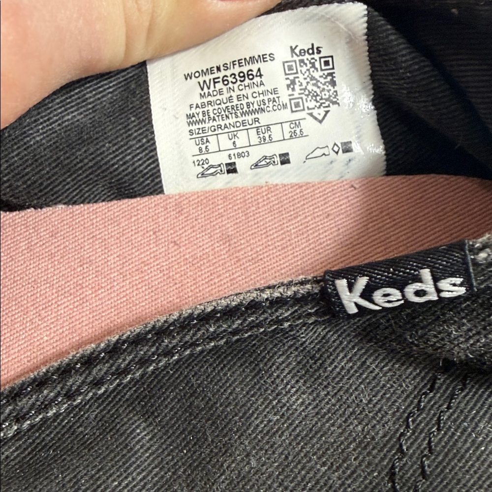 Keds Black Canvas Slip-On Shoes - Picture 2 of 5